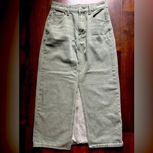 Long jean skirt High waisted